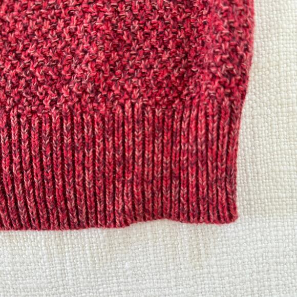 Ann Taylor LOFT Holiday Knit Sweater – 100% Cotton – Red Heather – Size Small - Picture 7 of 14